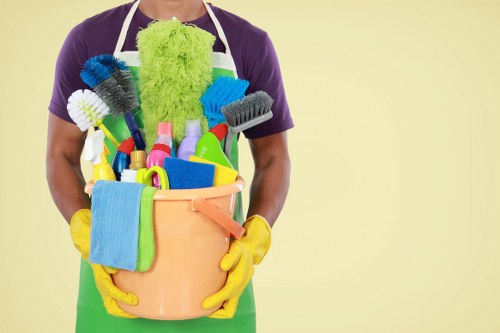 Carpet cleaning equipment prepared for a service appointment