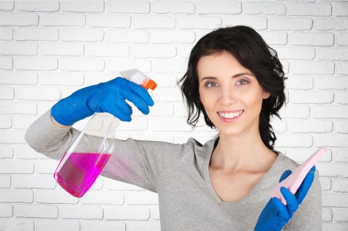 Local cleaners carrying out a detailed residential deep clean
